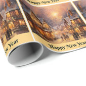 Frohes Neujahrsfest Geschenkpapier (Rolleneckpunkt)