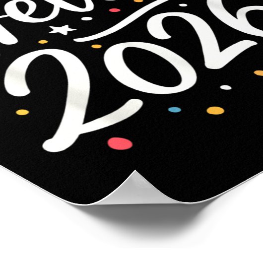 Frohes Neujahrsfest im Party 2026 - Matching Men W Poster (Ecke)