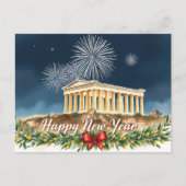Frohes Neujahrsfest in der Akropolis von Athen Postkarte (Vorderseite)