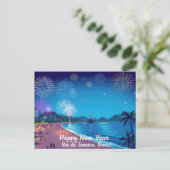 Frohes Neujahrsfest in Rio de Janeiro Postkarte (Stehend Vorderseite)