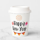 Frohes Neujahrsfest Pappbecher (Vorderseite)