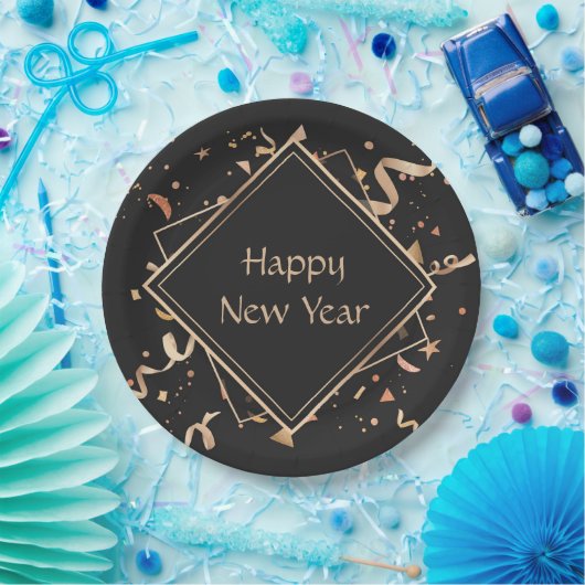 Frohes Neujahrsfest Pappteller (Party)