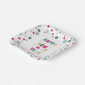 Frohes Neujahrsfest Pappteller (Gewinkelt)