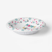 Frohes Neujahrsfest Pappteller (Gewinkelt)