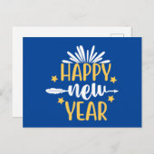 Frohes Neujahrsfest Postkarte (Vorne/Hinten)