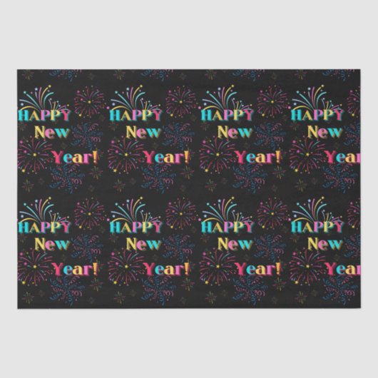 Frohes Neujahrsfest - Tissue Paper Seidenpapier (Vorderseite)