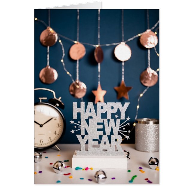 Frohes Neujahrsgrußkarte (Vorne)