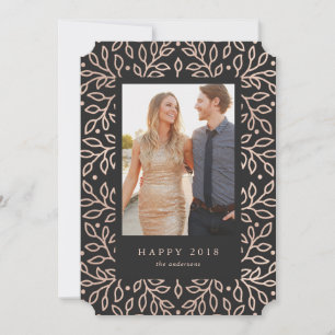 Frohes Neujahrsgrußkarte 2018 Foto Feiertagskarte