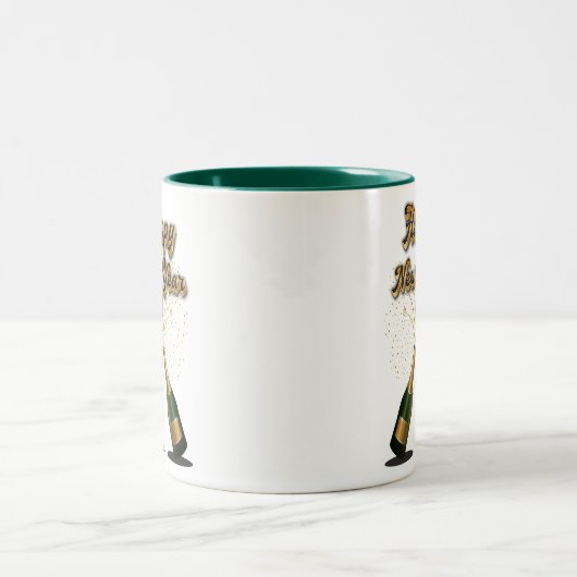 Frohes Neujahrskaffee - Tasse (Mittel)