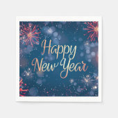 Frohes Neujahrspapier Napkin Serviette (Vorderseite)