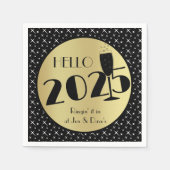 Frohes Neujahrspapier Napkin Serviette (Vorderseite)