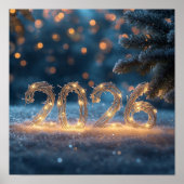 Frohes Neujahrsplakat 2026 Poster (Vorne)