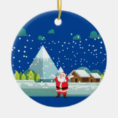 Frohes New Year Keramik Ornament (Vorne)