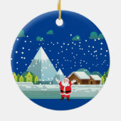 Frohes New Year Keramik Ornament (Hinten)