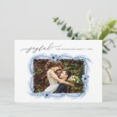 Frohes Niederlassungs-Winter-WeihnachtsFoto Feiertagskarte (Stehend Vorderseite)