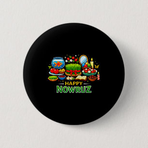 Frohes Nowruz zum persischen Neujahr Norooz Männer Button