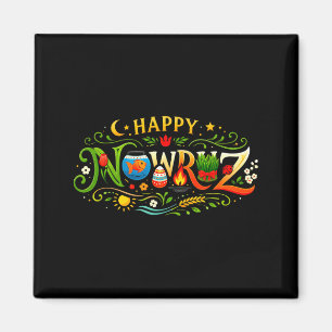 Frohes Nowruz zum persischen Neujahr Norooz Männer Magnet
