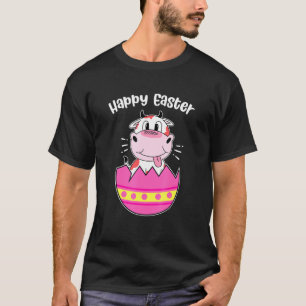 Frohes Osterei Niedliche Kuh Tierfarm T-Shirt