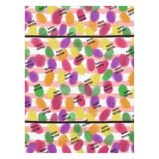 Frohes Osterfarbene Bohnen Wasserfarbe Tischdecke (Vorderseite)