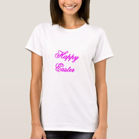Frohes Ostermagenta Das MUSEUM Zazzle Geschenke T-Shirt (Vorderseite)