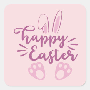 Frohes Ostern 2023 Quadratischer Aufkleber