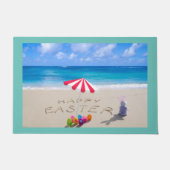 Frohes Ostern am tropischen Sandstrand Fußmatte (Vorderseite)