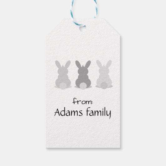 Frohes Osterschild Geschenkanhänger (Rückseite)