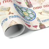 Frohes Pessach Geschenkpapier (Rolleneckpunkt)