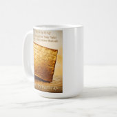 Frohes Pessach! Goldene Matze Kaffeetasse (Vorderseite Links)