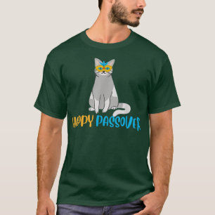Frohes Pessach Katze Lustiges Kostüm Jüdischer Fei T-Shirt