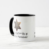 Frohes Pessach Stern Davids Tasse (Vorderseite Links)