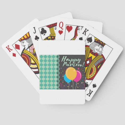 frohes Purim Spielkarten (Rückseite)