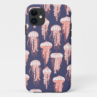 Frohes Quallen-Telefon-Kasten-tief blaues Lila Case-Mate iPhone Hülle