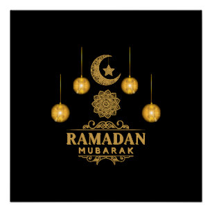 Frohes Ramadan Kareem und Eid Mubarak zum Feiertag Poster