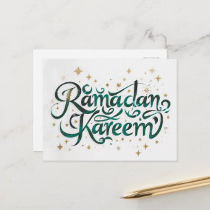Frohes Ramadan Mubarak Ramadan Kareem Gold Muslim Feiertagspostkarte
