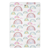 Frohes Regenbogen-Muster personalisiertes Klemmbre Mini Klemmbrett (Rückseite)