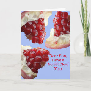 Frohes Rosch ha-Schana mit Granatapfel Feiertagskarte
