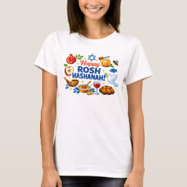 🍯 🍎🐟 Frohes Rosh-Haschana-Feier-T-Shirt T-Shirt