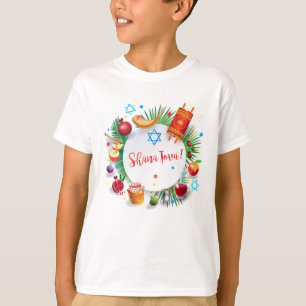 Frohes Rosh Hashanah jüdisches Neujahr Honig & Apf T-Shirt