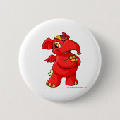 Frohes rotes Elephante Button (Vorderseite)