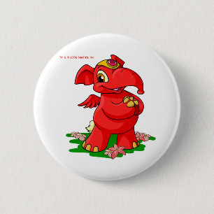 Frohes rotes Elephante in Shenkuu Button