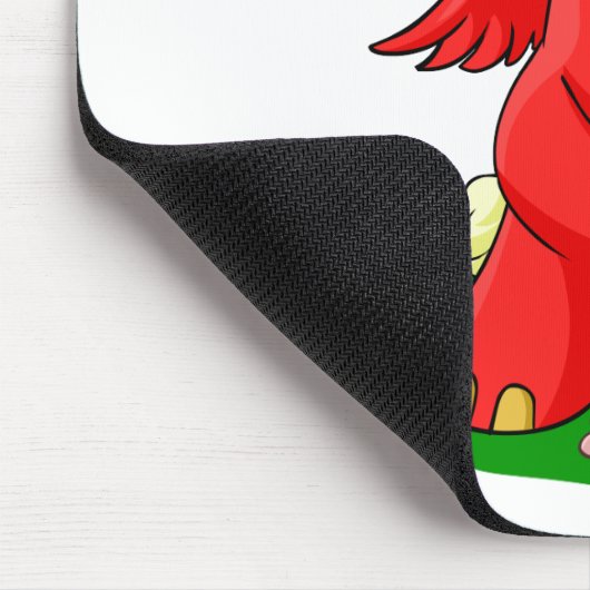 Frohes rotes Elephante in Shenkuu Mousepad (Ecke)