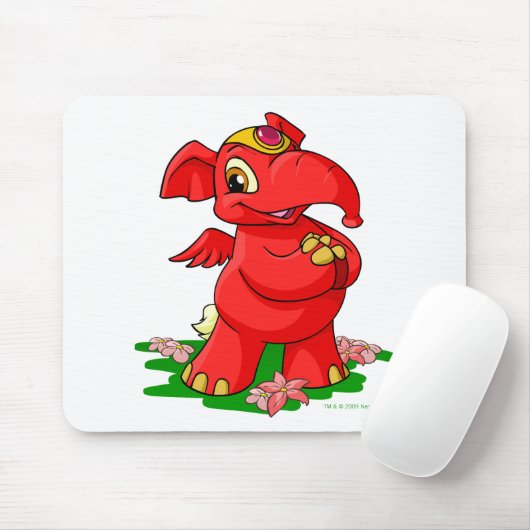 Frohes rotes Elephante in Shenkuu Mousepad (Mit Mouse)