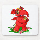 Frohes rotes Elephante in Shenkuu Mousepad (Vorne)