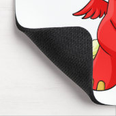 Frohes rotes Elephante Mousepad (Ecke)