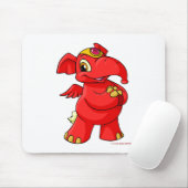 Frohes rotes Elephante Mousepad (Mit Mouse)