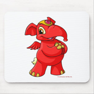 Frohes rotes Elephante Mousepad