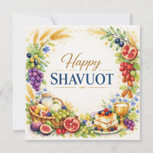 Frohes Schawuot Dekoratives Sieben-Arten-Ornament