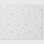 Frohes Schneeflockenpapier für Multicolor Geschenkpapier (Flach)