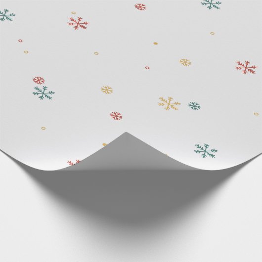 Frohes Schneeflockenpapier für Multicolor Geschenkpapier (Ecke)